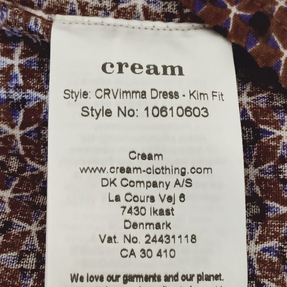 NEW Cream Women's Ultra Violet Geo CRVimma Dress - Kim Fit - Midi Dress Size 8 - Picture 12 of 16